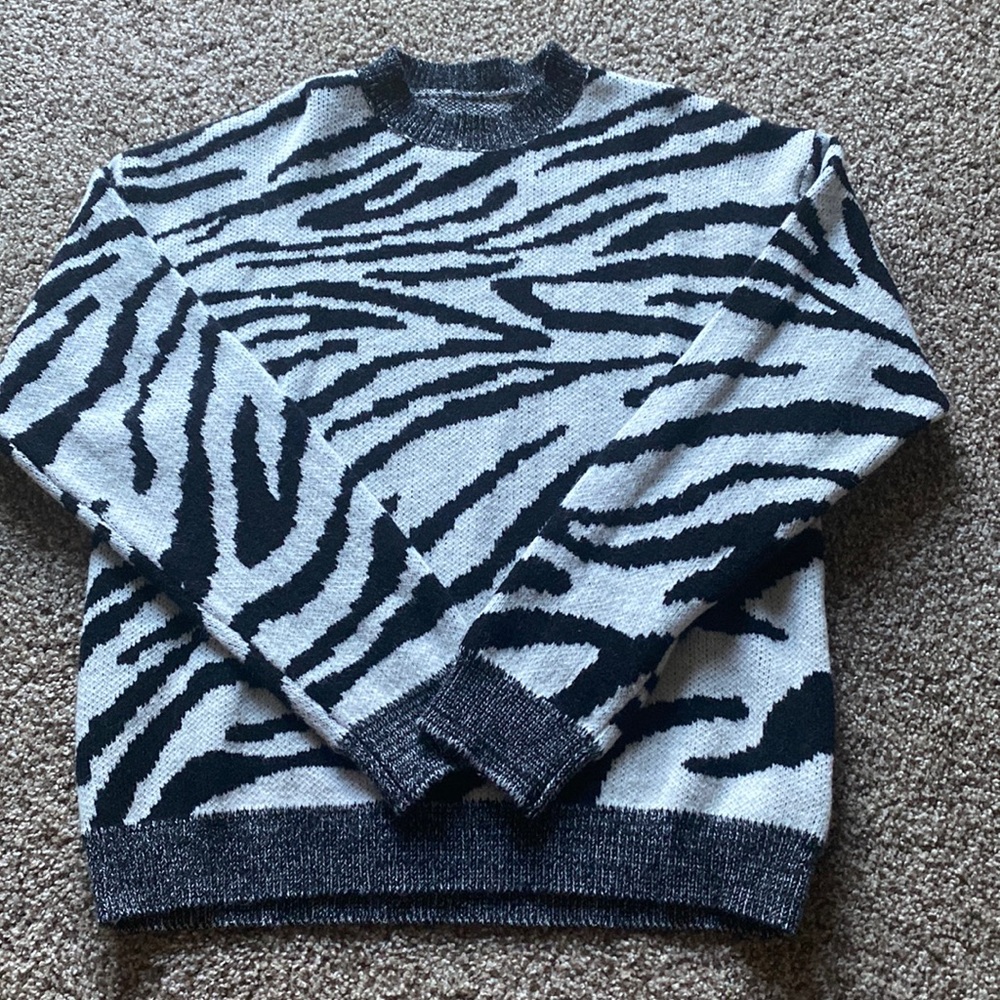 Shein zebra print sweater